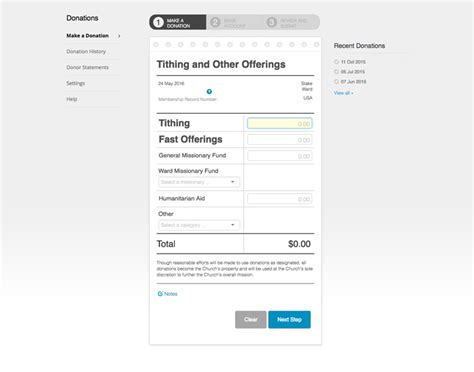 lds church online tithing payment.